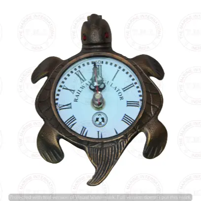 Horloge de Table en laiton Antique, horloge tortue, décoration de bureau et de maison