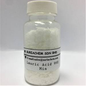 Acide carboxylique laurique de qualité industrielle (CAS 143-07-7) Pureté 99% Base végétale Certifié casher Acide organique pour produits chimiques - Product Image 1