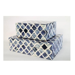 Boîte à bijoux indienne de luxe faite à la main en incrustation d'os Boîte d'emballage de bijoux personnalisée Fabricant et exportateur en gros de l'Inde - Product Image 4