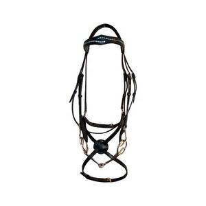 Bridon en cuir mexicain avec couleur et logo personnalisables pour usage équestre - Product Image 1