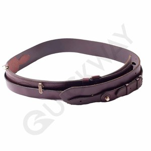 Ceinture en cuir Sam Browne avec bandoulière, noir / marron foncé, accessoire de tenue formelle - Product Image 1