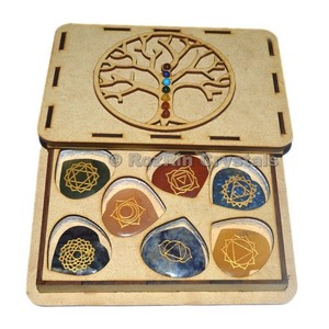 Shop for <b>Chakra</b> <b>Tree</b> of Life Engraved Heart Stone Gift Box | <b>Chakra</b> <b>Tree</b> of Life Engraved Heart Stone Gift Box - Product Image 1