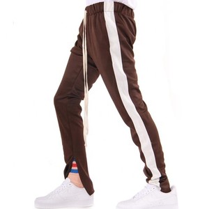 Men's 95% <b>Polyester</b> 5% Spandex Side Stripe <b>Jogger</b> Pants - Product Image 5