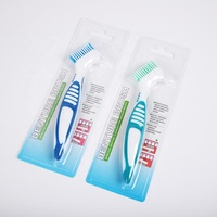 Brosse à dents portable pour adultes, modèle compact, poils en nylon moyens, pliable, colorée, pour l'hygiène bucco-dentaire, la prévention des caries et le blanchiment