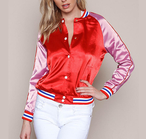 แจ็กเก็ตบอมเบอร์ไซส์ใหญ่พิเศษแบบลำลองสำหรับผู้หญิงผ้าซาตินสีดำคอปกตั้งมีซิปกระดุมทรงหลวมผ้าไมโครไฟเบอร์สำหรับฤดูหนาว - Product Image 2