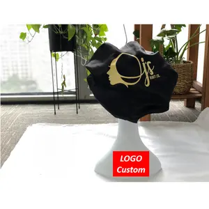 NO MOQ Sample Free wholesale LOGO Custom bonnet en satin with LOGO wax