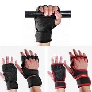 ถุงมือยกน้ำหนักออกกำลังกายสีดำสำหรับเพาะกายในตัว - Product Image 2