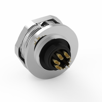 Connecteur rond étanche Nian-Yeong M9 8P à sertir, type M12*0.5, femelle, en cuivre, pour applications automobiles, 4A