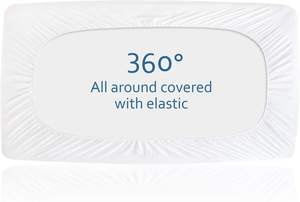 Yatak koruyucu su geçirmez nefes ve gürültüsüz ikiz yatak koruyucu örtü kapitone derin cep ile donatılmış kadar 14 "derinlik - Product Image 5