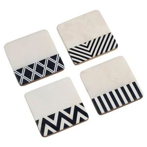 Nouvelle sous-verre élégante en émail multifonctionnel pour tasses à thé, mugs à café, bière et vin, forme arrondie, effet marbre - Product Image 3