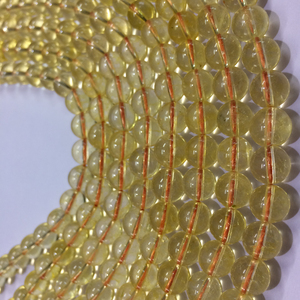 Citrine bricolage perles en vrac motif rond naturel 6mm bijoux teints en cristal - Product Image 2