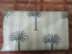 Palmboom Kantha Quilt Handgemaakte Quilt Deken Katoenen Quilt Spreiddeken Kantha Gooi Indian 100% Katoen Het Hele Seizoen In; 27243