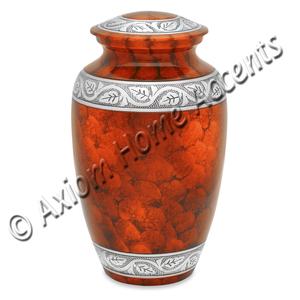 Meilleure vente en ligne Urne de crémation en aluminium pour adulte, vase en métal bleu avec feu Style 200 pouces cubes, cendres humaines, Axiom Home Accents - Product Image 4