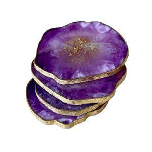 ชุดจานรองแก้วเรซิ่นสีเทาและสีทอง ดีไซน์สวย คุณภาพสูง คลาสสิก จำนวน 5 ชิ้น สำหรับใช้ในบ้าน โรงแรม ร้านอาหาร - Product Image 3