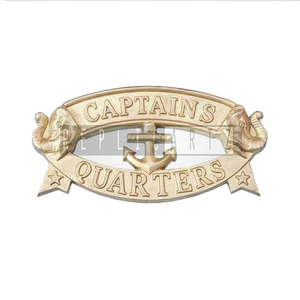 Premium Vintage Captains Quarters Sign Metal <b>Wall</b> Plaque Antique Brass Decorative <b>Plate</b> Nautical Home Decor <b>Wall</b> Hanging Gift - Product Image 1