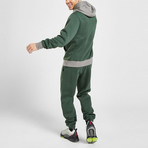Wholesale Men's Pullover Hoodie With Kangaroo Pockets & Trouser Pants Running Tracksuits Set - Product Image 2