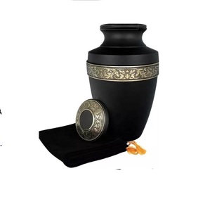 Urna de cremación con forma de lágrima de latón antiguo plateado, suministros funerarios personalizados con patrón de urna para mascotas para recuerdo de cenizas humanas - Product Image 6