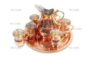 Customized Size And Shape Serving <b>Coffee</b> Kettle In Solid Copper <b>Tea</b> Milk And <b>Sugar</b> Pot For Kitchenware Use - Product Image 5