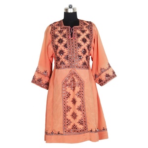 BDR028 réel Kuchi Vintage Banjara bohème tunique haut bohème Unique robe Vintage à la main bohème Banjara Baluchi robe - Product Image 1
