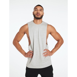 OEM unisexe 100% coton Gym Singlets gilet hommes surdimensionné musculation Stringer débardeurs unisexe vêtements d'entraînement - Product Image 4