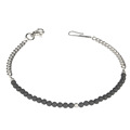 Black Lava Stone Beads Decorative Pendant Trouser Chain Natural Stone Beaded Chain Jeans Chain