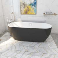 Nouvelle conception de baignoire à remous d'angle intérieure blanche de 1,4 m avec drain central, baignoire en acrylique pour adultes dans la salle de bain