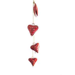 Campana de Metal con Tema de Amor Pintado, Decoración Navideña, Marca Lord, LV6673, de Uttar Pradesh - Product Image 1