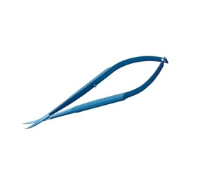 Castroviejo Curved Scissors, 12cm, 16mm Blunt Tips, <b>Titanium</b> - Product Image 2