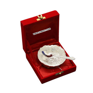 Flower design silver plated bowls Indian <b>wedding</b> <b>favor</b> Diwali gifts <b>wedding</b> gift for guest - Product Image 2
