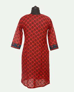 Zari Broderie Imprimé Coton Kurti pour Adultes Style Indien Ethnique Saree avec Impression Numérique pour les Fêtes de Mariage Style Pakistanais - Product Image 4