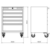 Chariot d'atelier à outils en aluminium, pour un Usage industriel