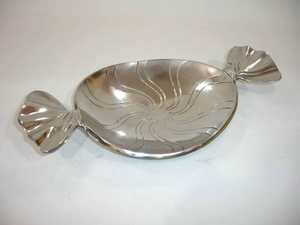 Plateau à bonbons décoratif en aluminium nickelé Plat à bonbons en métal Qualité vintage haut de gamme Vente chaude Plat de service élégant - Product Image 2