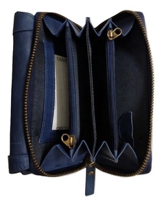 Ladies Bohemian Véritable Cuir RFID Blocking Wallets Broderie Zipper Button Open Candy Pattern Polyester Long Short Option - Product Image 3