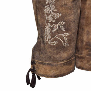 Pantalones cortos bávaros Oktoberfest Trachten para mujer Nueva condición Logotipo de encaje Estilo frontal plano Invierno Kniebundhosen Bordado de pana - Product Image 3