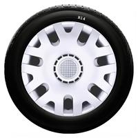 Enjoliveurs et caches-roues ABS chromés argentés Teamcar 14 pouces pour camions Ssangyong Korando/REXTON/MUSSO Europe 2004-2010 SKs200