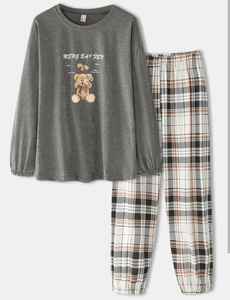 ชุดนอนแขนยาวขนาดใหญ่สำหรับผู้หญิง,ชุดนอนผ้าลินินขายส่ง - Product Image 5