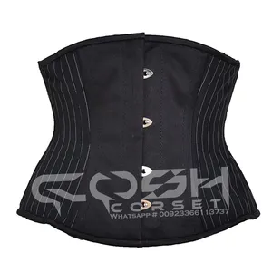 Cosh Corset underbust steelboned eo đào tạo sọc bông waspie Corset Chất lượng cao giảm béo và cơ thể Shaper Corset