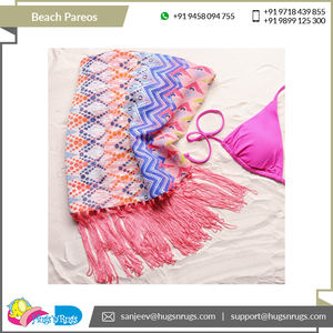 Producto de playa de alta calidad, diseño moderno de buena calidad, ropa de playa de tamaño personalizado, pareos de playa de 100% algodón para mujer. - Product Image 5