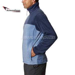 Dernière veste en polaire décontractée de créateur pour hommes, col montant d'hiver avec fermeture à glissière, teinture unie, service OEM disponible - Product Image 3