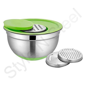 ชามสเตนเลสพร้อมฝาพลาสติก - Product Image 1