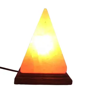 premium quality Pyramid Shaped Himalayan Crystal Pink Rock Salt Lamp For Sale OEM ODM design style customization logo