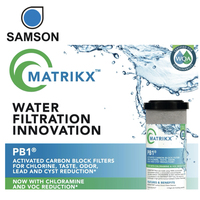 Filtres à blocs de charbon actif Matrikx PB1 (osmose inverse) 0,5 micron pour usage domestique, réduisant le plomb, le chlore, la chloramine, les COV, certifiés NSF