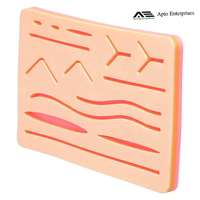 Coussin de suture pour mannequin, pour médecins et étudiants en médecine, couches de maille verticales et horizontales pour différentes techniques de suture (PVC silicone)
