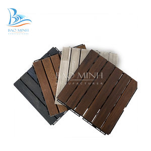 Carreaux de sol en bois dur d'acacia, pièces imbriquantes, pour extérieur en bois - Product Image 5