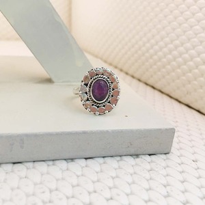 925 Sterling Silver Classic <b>Unique</b> Amethyst Ring Handmade Natural Gemstone Wedding Party Jewelry Diamond Bezel Setting Unisex - Product Image 2