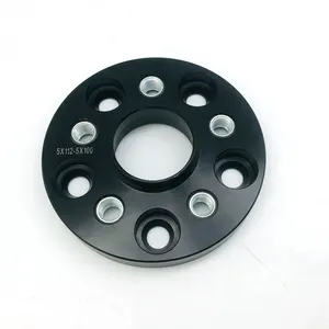 Adaptateurs et entretoises de roue Wheelsky <span class=keywords><strong>5x112</strong></span> à <span class=keywords><strong>5x100</strong></span> en aluminium forgé noir mat, adaptateurs de roue centrés sur les goujons - Product Image 5