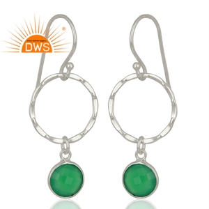 Boucles d'oreilles en argent Sterling 925, forme goutte d'onyx, bijoux fins, pierres précieuses naturelles, vert, offre spéciale - Product Image 2