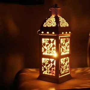 <b>WHITE</b> BLACK CANDLE HOLDER METAL CANDLESTICK <b>LANTERN</b> CANDLE HOLDER for HOME DECORATION - Product Image 4