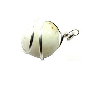 High quality white jade <b>sphere</b> Wire Wrapped Pendant Classic Style Quartz <b>Crystal</b> ball Gemstone Necklace Healing wholesaler - Product Image 3