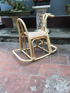 Cheval à bascule en rotin naturel, jouets pour enfants, vente en gros - Product Image 4